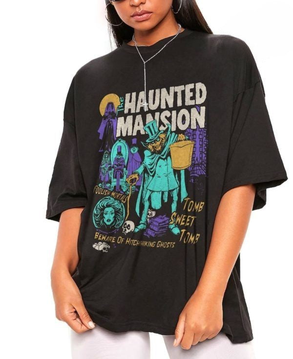 Retro The Haunted Mansion Halloween T-shirt