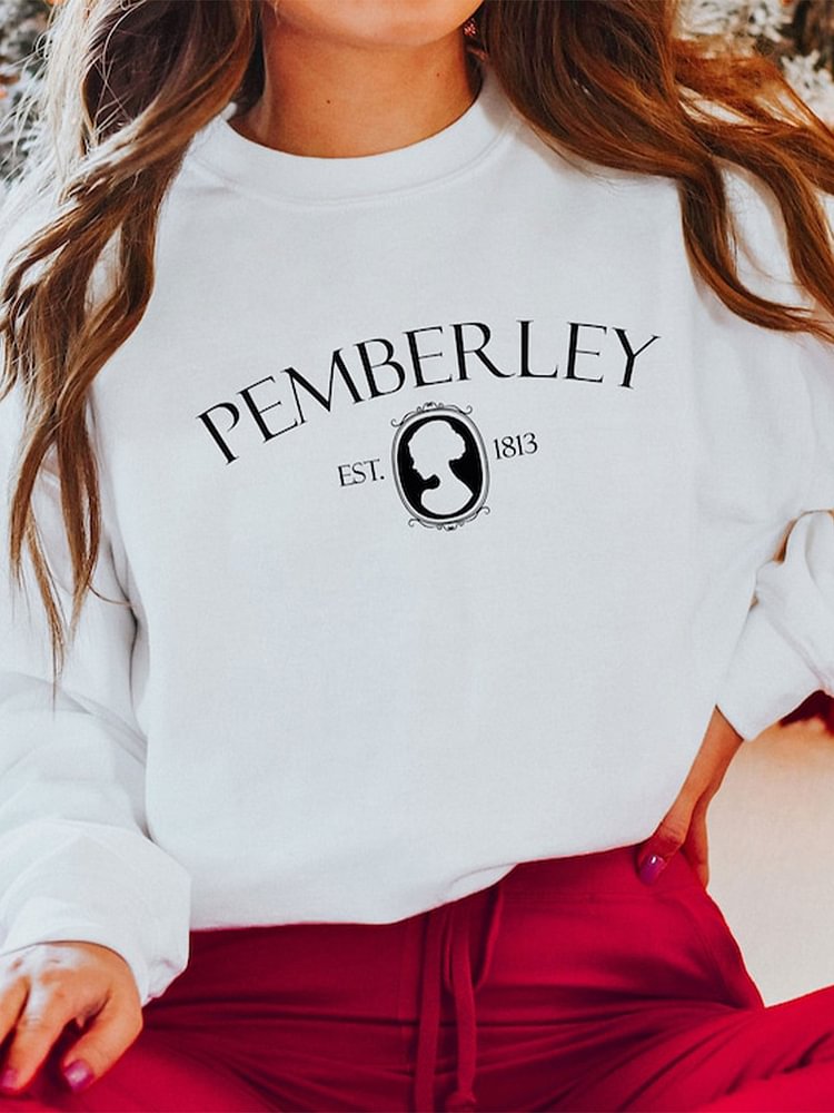 PEMBERLEY Vintage Print Crewneck Sweatshirt