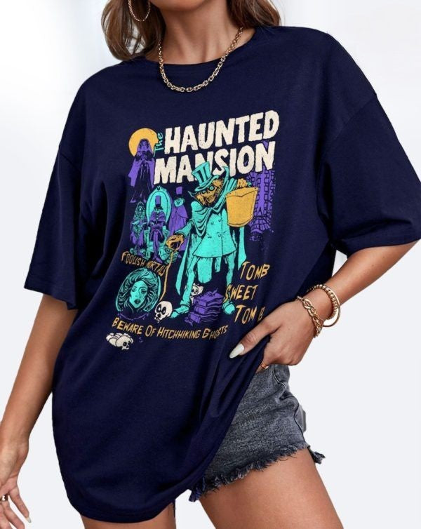 Retro The Haunted Mansion Halloween T-shirt