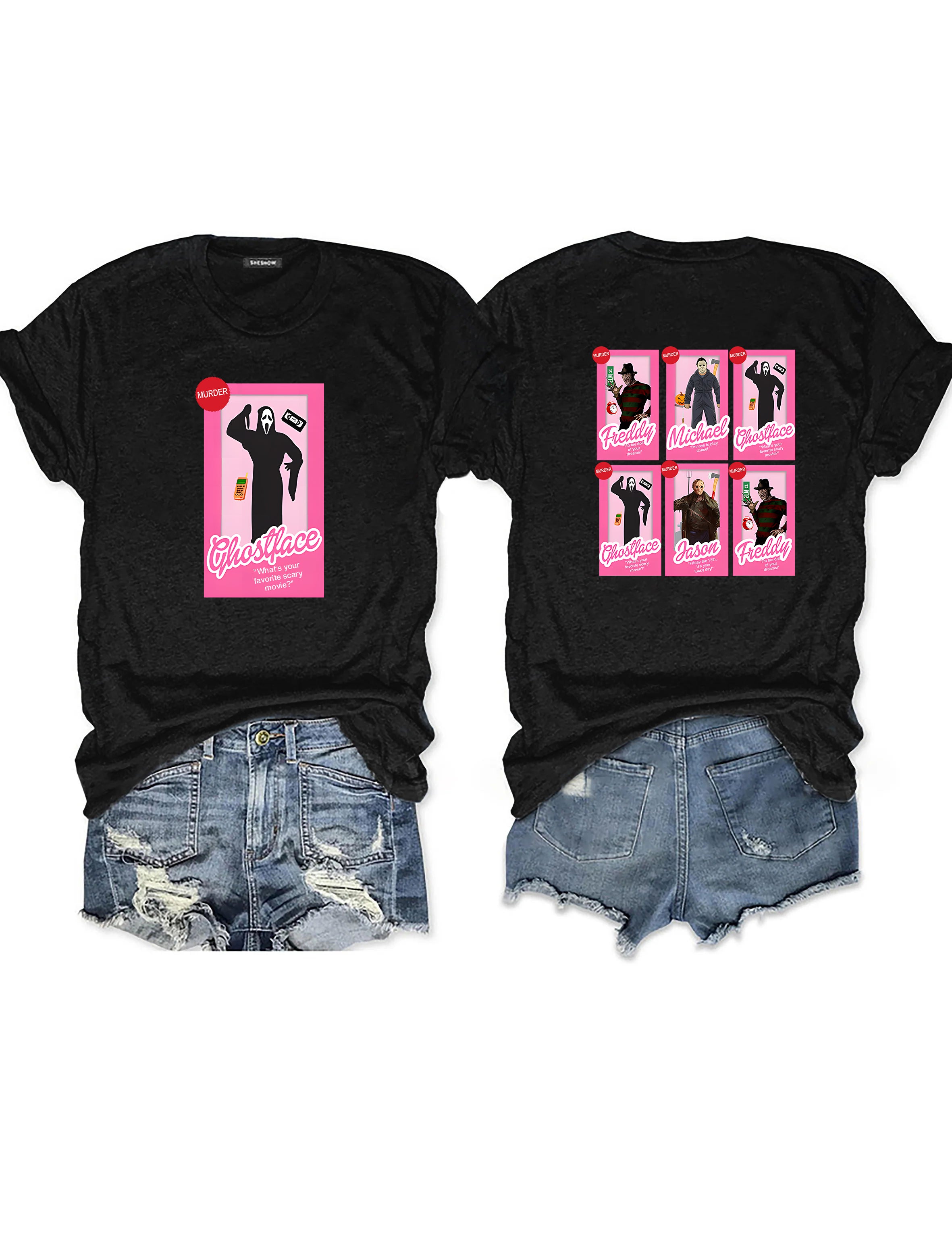 Horror Characters Halloween T-shirt