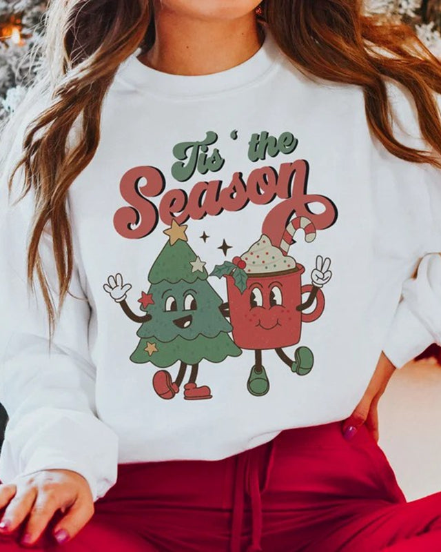 Tis the season Christmas sweatshirt cute chritmas sweatshirt