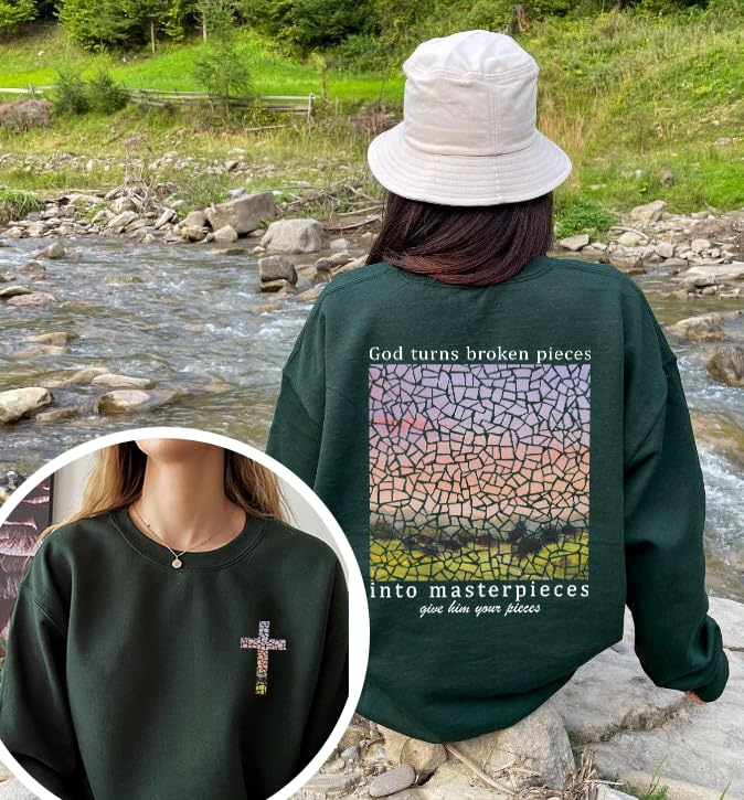 Bible Verse 2 Sided Print Sweatshirt