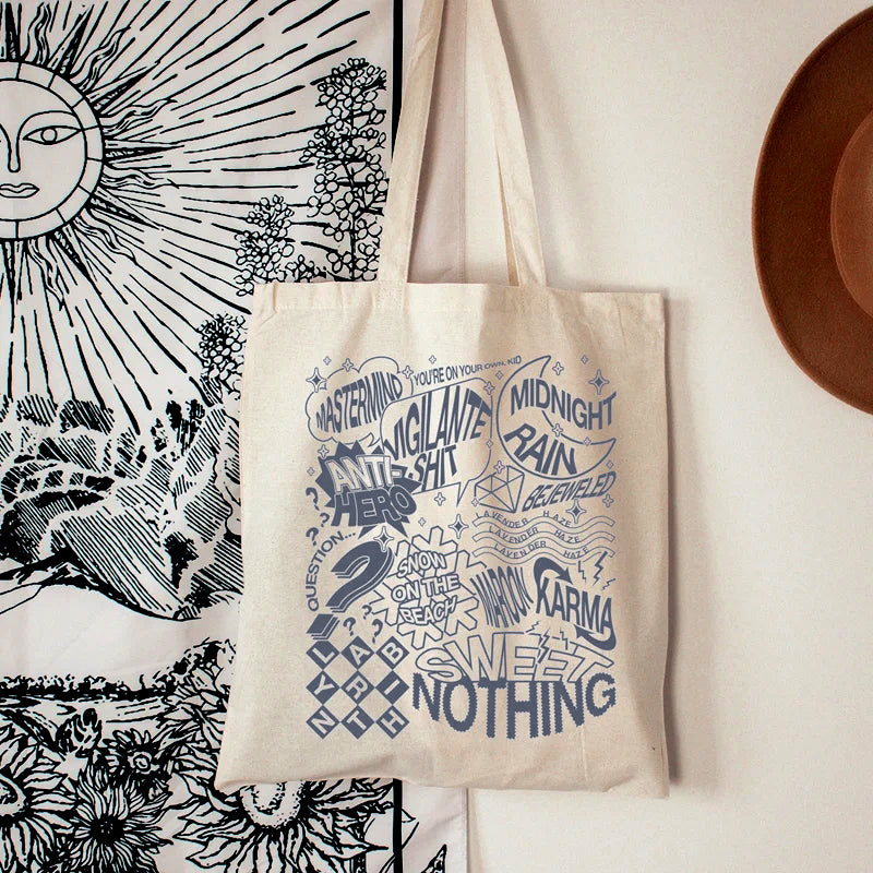 Taylor Midnights Tote Bag, Aesthetic Tote Bag