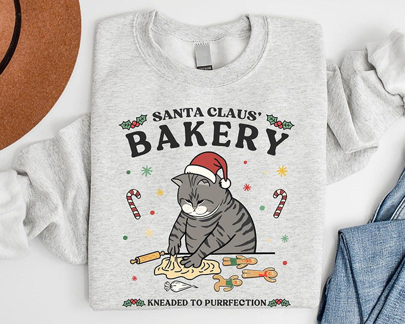 Ugly Christmas Cat Funny Sweatshirt